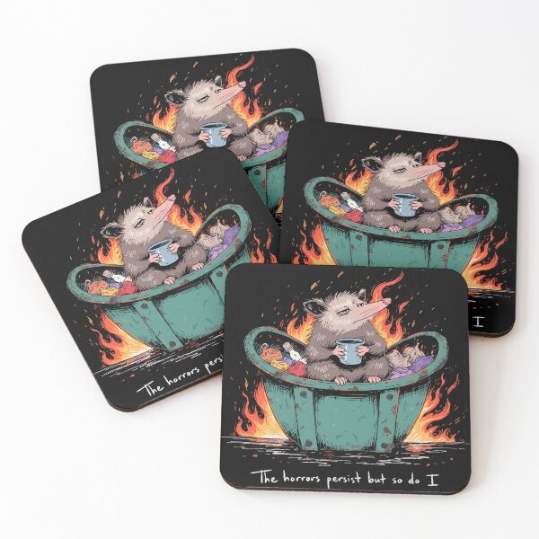 Item preview, Horrors Persist So Do Funny Possum Meme Trash Dumpster designed and sold by CF_VintageDesign.