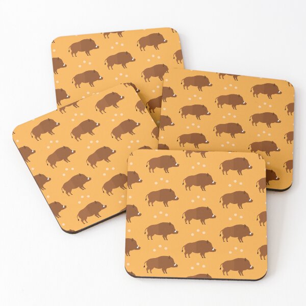 Item preview, Wild boars on orange designed and sold by reneesillus.