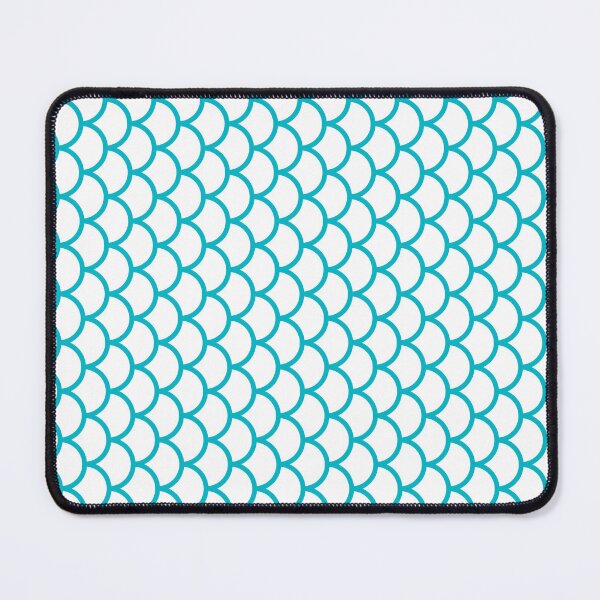 Item preview, White And Cyan Fish Scales Pattern designed and sold by pattern-archive.