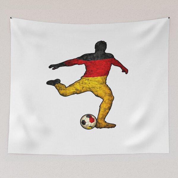 Item preview, Germany Football Player Soccer Silhouette Flag German designed and sold by LintonGriffin.