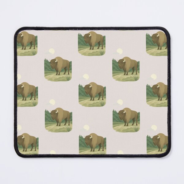 Item preview, Majestic bison under moonlit northern landscape designed and sold by CreationsBornholm.