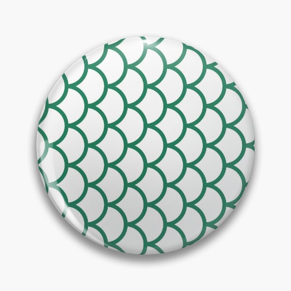 Item preview, White And Green Fish Scales Pattern designed and sold by pattern-archive.
