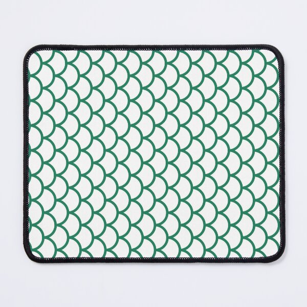 Item preview, White And Green Fish Scales Pattern designed and sold by pattern-archive.