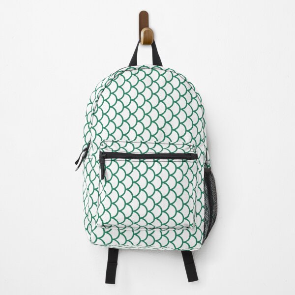Item preview, White And Green Fish Scales Pattern designed and sold by pattern-archive.