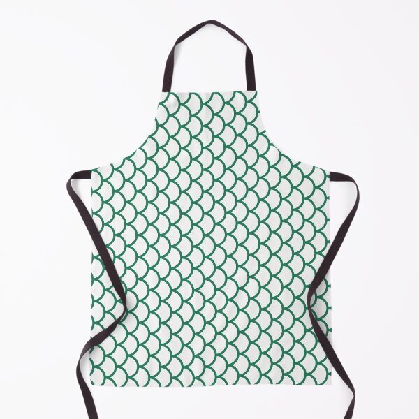 Item preview, White And Green Fish Scales Pattern designed and sold by pattern-archive.
