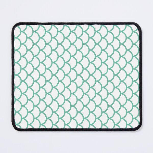 Item preview, White And Pastel Green Fish Scales Pattern designed and sold by pattern-archive.