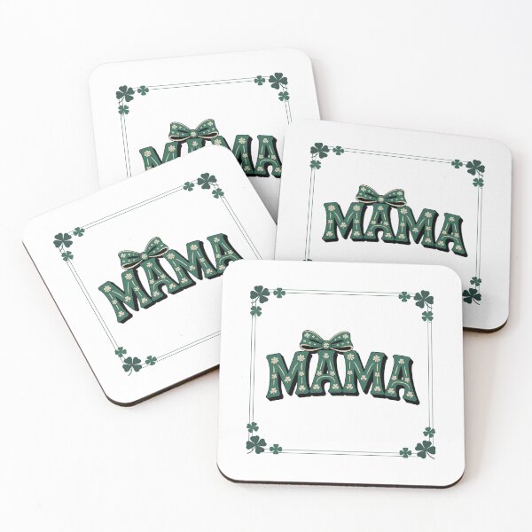 Item preview, St Patricks Mama Shamrock Coquette Bow Patty's Day designed and sold by PunkNation-Arts.