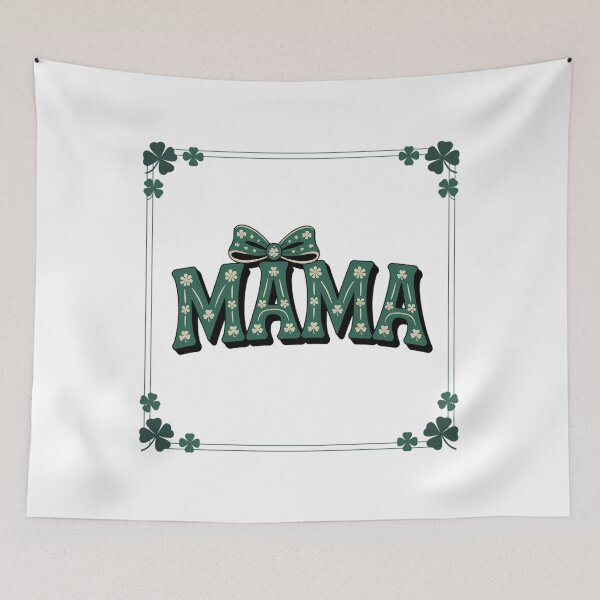 Item preview, St Patricks Mama Shamrock Coquette Bow Patty's Day designed and sold by PunkNation-Arts.