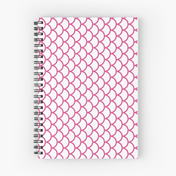Item preview, White And Hot Pink Fish Scales Pattern designed and sold by pattern-archive.