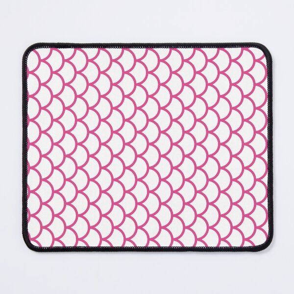 Item preview, White And Hot Pink Fish Scales Pattern designed and sold by pattern-archive.