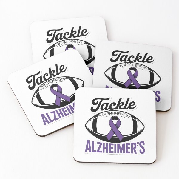 Item preview, Tackle Alzheimers Awareness Football Ribbon designed and sold by PunkNation-Arts.