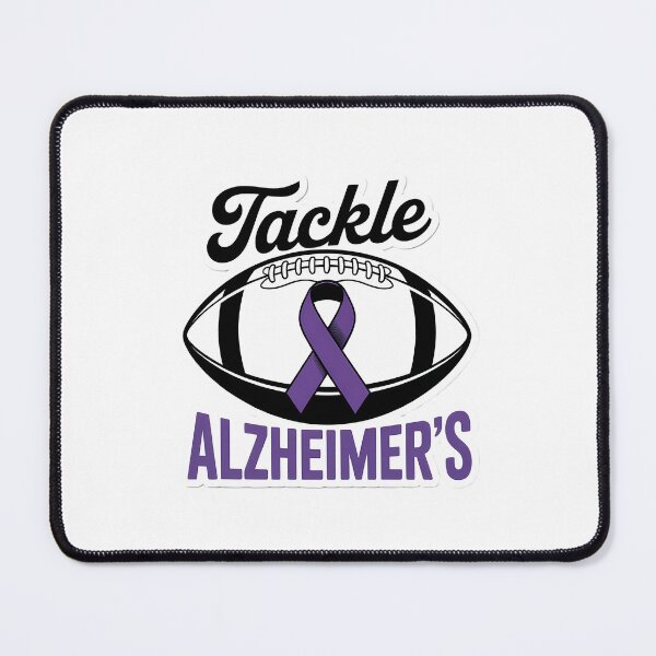 Item preview, Tackle Alzheimers Awareness Football Ribbon designed and sold by PunkNation-Arts.