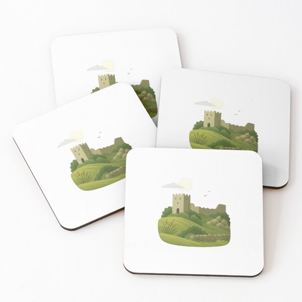 Item preview, Hammershus ruins under calm moonlit sky designed and sold by CreationsBornholm.