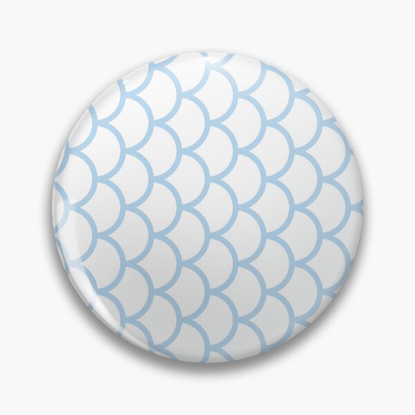 Item preview, White And Ice Blue Fish Scales Pattern designed and sold by pattern-archive.