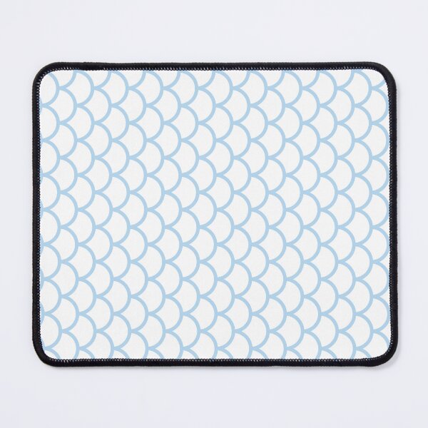 Item preview, White And Ice Blue Fish Scales Pattern designed and sold by pattern-archive.