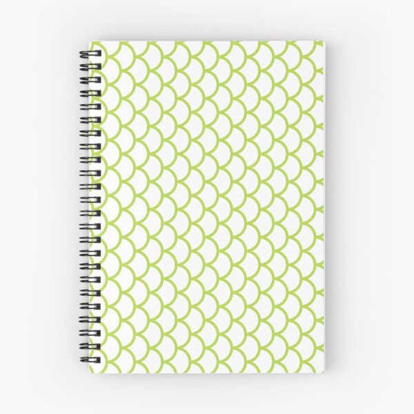 Item preview, White And Lime Fish Scales Pattern designed and sold by pattern-archive.