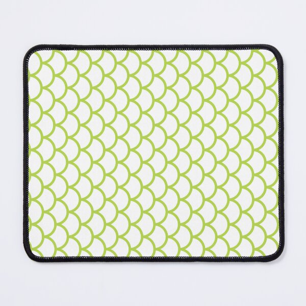 Item preview, White And Lime Fish Scales Pattern designed and sold by pattern-archive.
