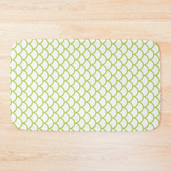 Item preview, White And Lime Fish Scales Pattern designed and sold by pattern-archive.