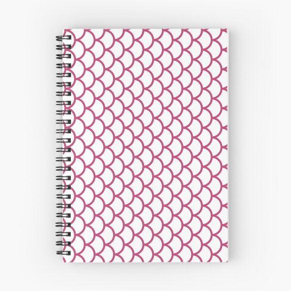 Item preview, White And Magenta Fish Scales Pattern designed and sold by pattern-archive.