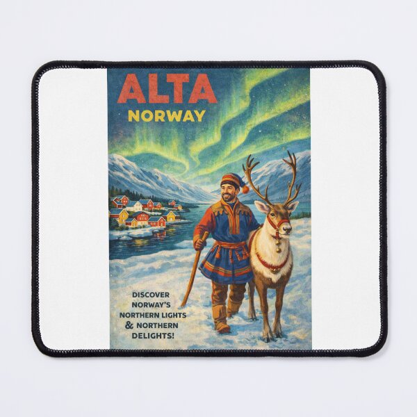 Item preview, Alta Norway Finnmark Aurora Borealis and Arctic Landscape designed and sold by Aryabek.