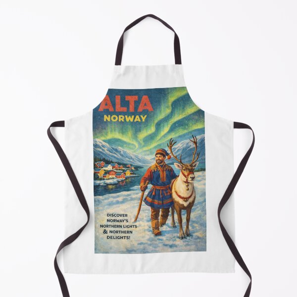 Item preview, Alta Norway Finnmark Aurora Borealis and Arctic Landscape designed and sold by Aryabek.