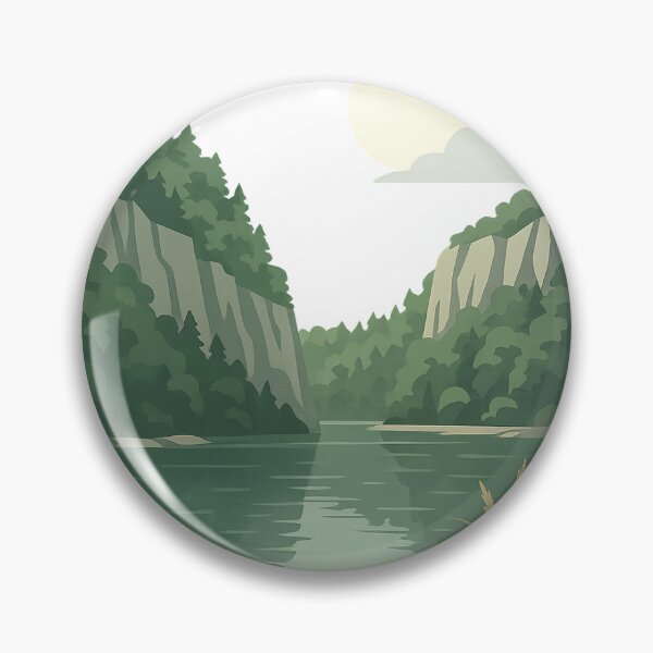 Item preview, Opal Lake beneath calm moonlit cliffs designed and sold by CreationsBornholm.