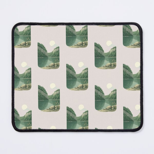 Item preview, Opal Lake beneath calm moonlit cliffs designed and sold by CreationsBornholm.
