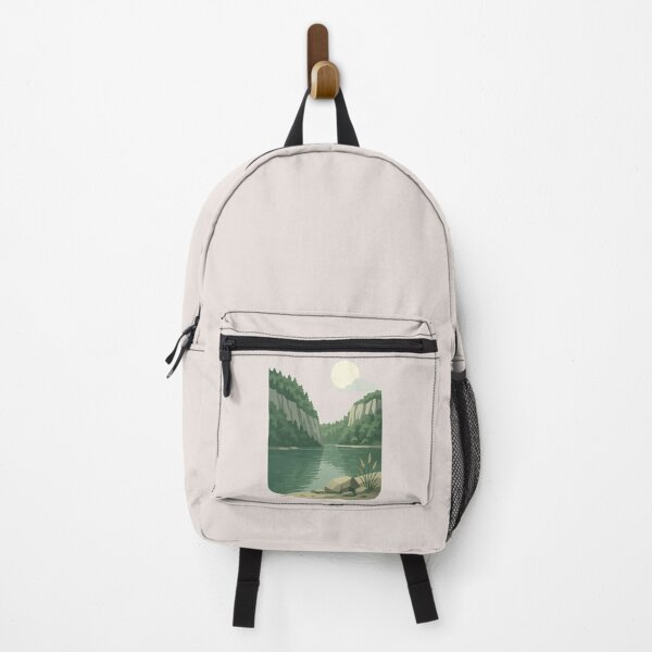 Item preview, Opal Lake beneath calm moonlit cliffs designed and sold by CreationsBornholm.