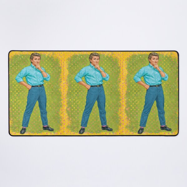 Item preview, Man in Blue Outfit on Yellow Background designed and sold by Piotrek0001.