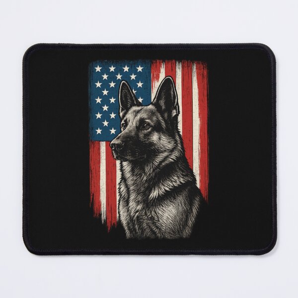 Item preview, Patriotic German Shepherd American Flag Dog designed and sold by ZboncakReba.
