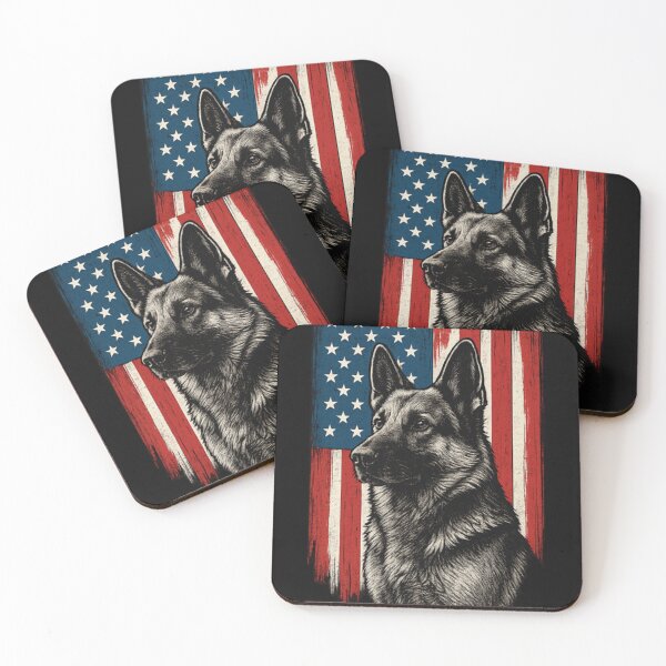 Item preview, Patriotic German Shepherd American Flag Dog  designed and sold by ZboncakReba.