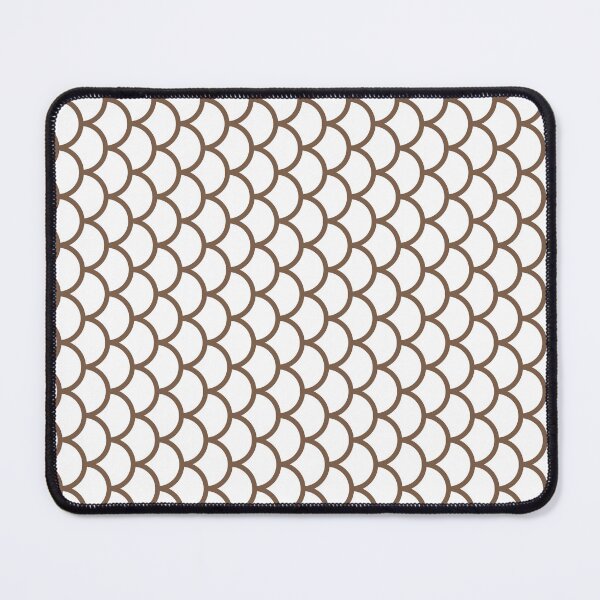 Item preview, White And Mocha Fish Scales Pattern designed and sold by pattern-archive.