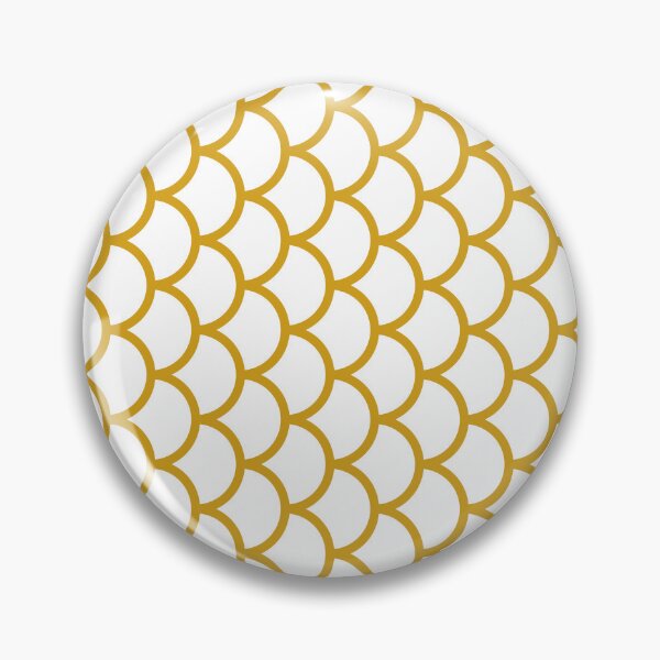 Item preview, White And Mustard Fish Scales Pattern designed and sold by pattern-archive.