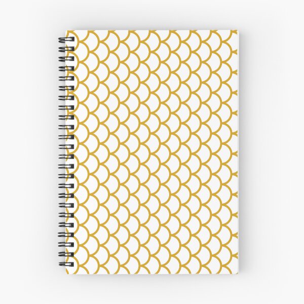 Item preview, White And Mustard Fish Scales Pattern designed and sold by pattern-archive.