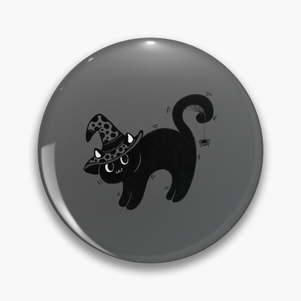 Item preview, Halloween Witch Hat Black Cat Illustration designed and sold by Manjia-Art.