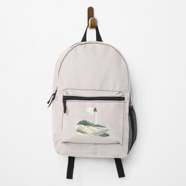 Item preview, Dueodde lighthouse by moonlit sandy shore designed and sold by CreationsBornholm.