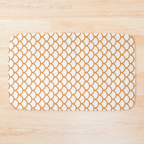 Item preview, White And Orange Fish Scales Pattern designed and sold by pattern-archive.