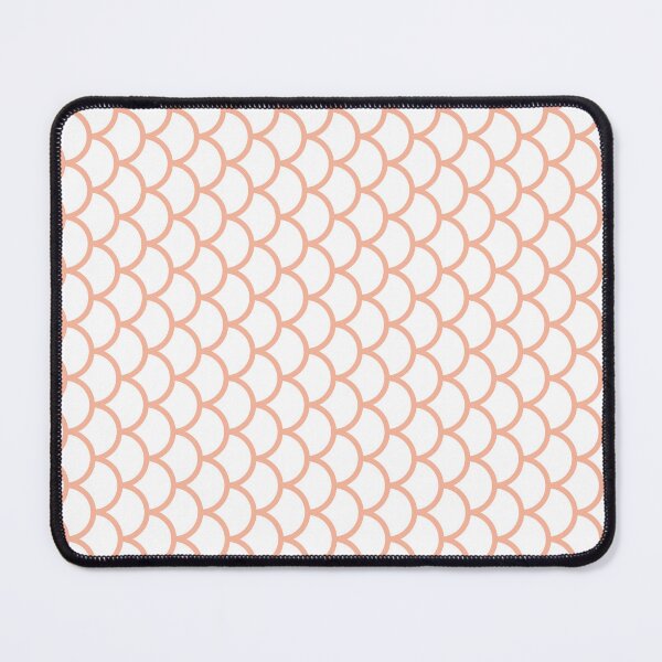 Item preview, White And Peach Fish Scales Pattern designed and sold by pattern-archive.