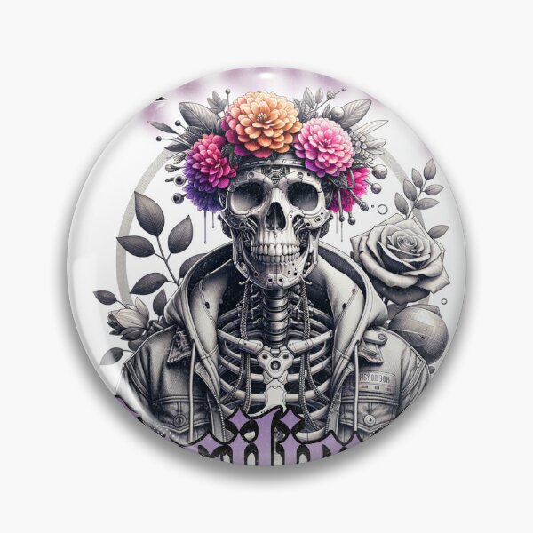 Item preview, Rebirth and Resilience - Floral Skeleton  designed and sold by EliteShadow.
