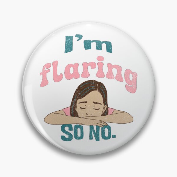 Item preview, Chronic Illness Humor shirt I’m Flaring So No Retro Chronic Illness Humor Spoonie Life Burnout Humor designed and sold by RealLifeMerchies.