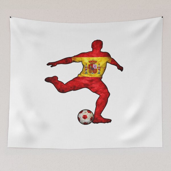 Item preview, Spain Football Player Soccer Silhouette Spanish Flag  designed and sold by LintonGriffin.
