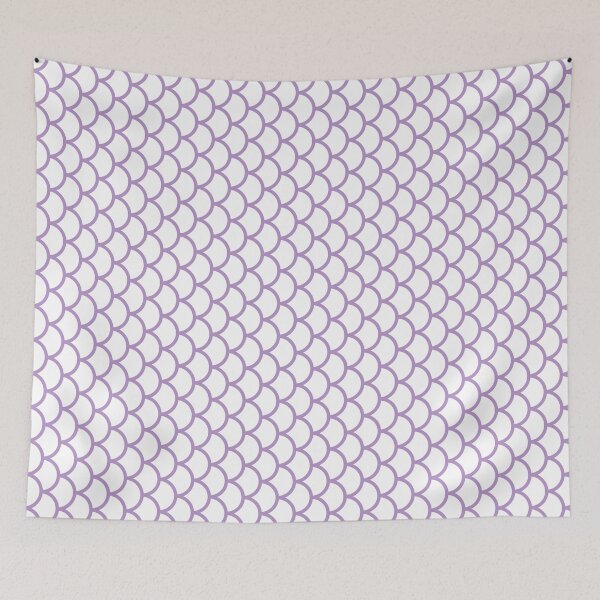 Item preview, White And Purple Fish Scales Pattern designed and sold by pattern-archive.