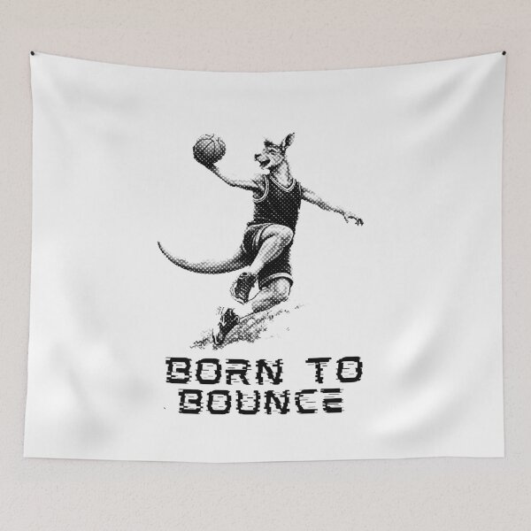 Item preview, Born To Bounce Kangaroo Basketball player designed and sold by TrueArtsStore.