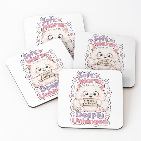 Item preview, Fluffy Cat Soft Warm Deeply Unhinged Funny Gift Sticker designed and sold by Gentlestate.