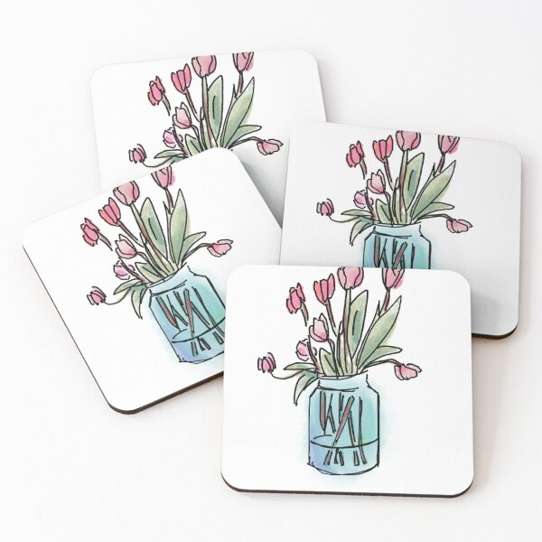 Item preview, Tulips in water vase designed and sold by yecey.
