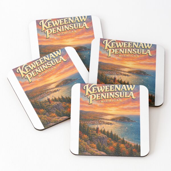 Item preview, Keweenaw Peninsula Lake Superior Copper Harbor and Houghton Michigan designed and sold by Aryabek.