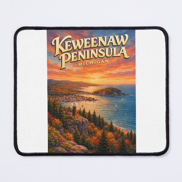 Item preview, Keweenaw Peninsula Lake Superior Copper Harbor and Houghton Michigan designed and sold by Aryabek.