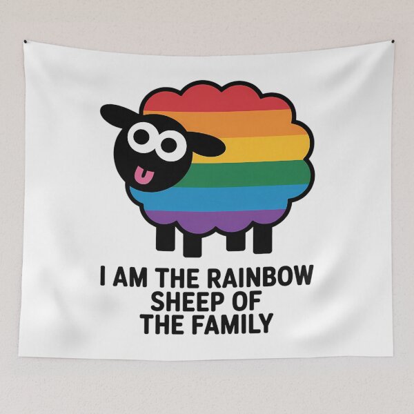 Item preview, Rainbow Sheep I'm The Rainbow Sheep Of The Family Pride Rainbow Pride Ally Gay Parent Pride designed and sold by Moon-Ape.