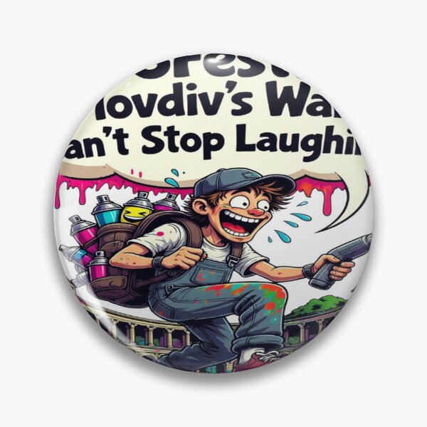 Item preview, 6Fest Plovdiv Street Art Festival T-Shirt – Funny Graffiti Skater Design “Can’t Stop Laughing” Urban Art Graphic Tee designed and sold by Sushikidsntod.