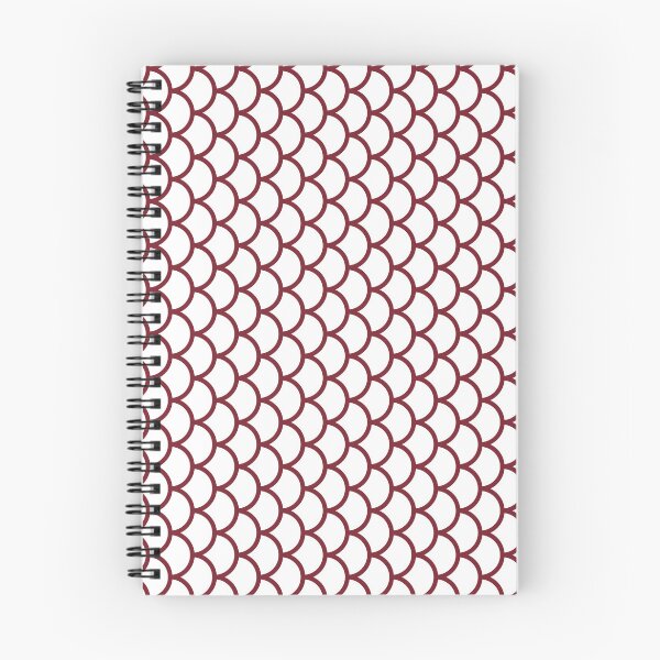 Item preview, White And Red Fish Scales Pattern designed and sold by pattern-archive.